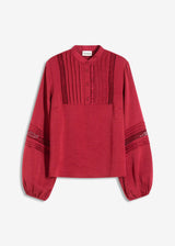 Ohlapna bluza z okraskom