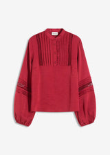 Ohlapna bluza z okraskom