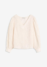 Bluza s cvetličnim strukturiranim vzorcem