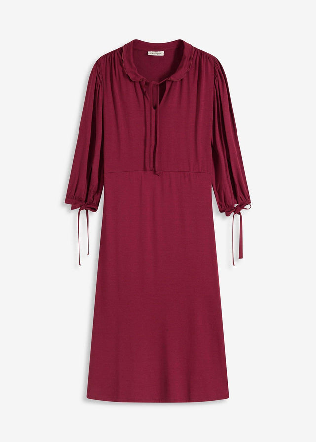 Obleka iz jerseyja z deležem viskoze