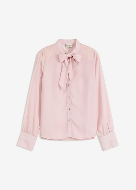 Bluza iz šifona s snemljivo pentljo