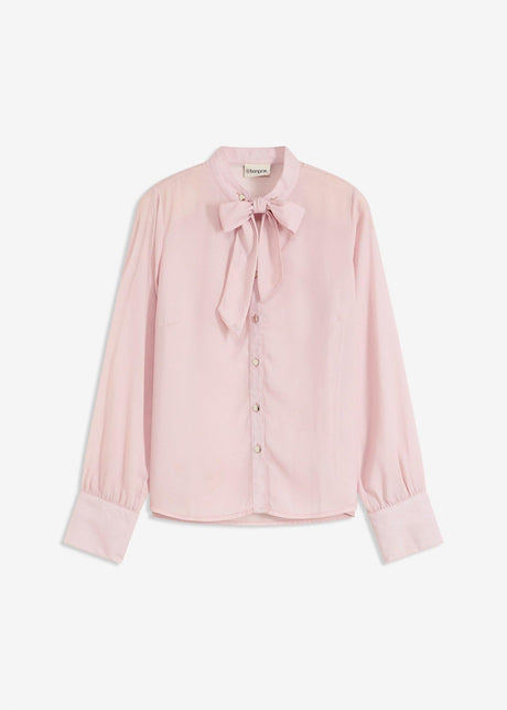 Bluza iz šifona s snemljivo pentljo