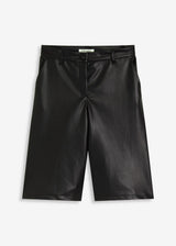 Bermuda hlače iz umetnega usnja