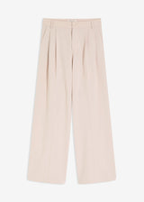 Hlače z gubami v pasu iz viskozne mešanice