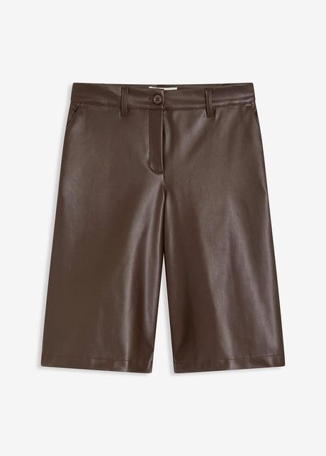 Bermuda hlače iz umetnega usnja