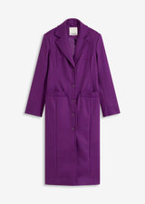 Dolg plašč v volnenem videzu