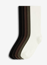 Nogavice z rebrasto strukturo in ekološkim bombažem (5 parov)