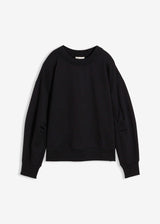 Majica iz trikoja s širokim rebrastim ovratnikom iz ekološkega bombaža