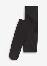 Neprosojne hlačne nogavice s push-up efektom, oblikovalno funkcijo, udobnimi obrobami in kompresijo iz 50 denskega mater