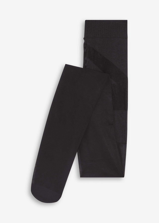 Neprosojne hlačne nogavice s push-up efektom, oblikovalno funkcijo, udobnimi obrobami in kompresijo iz 50 denskega mater