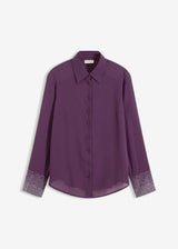 Srajčna bluza s sijočimi kamenčki