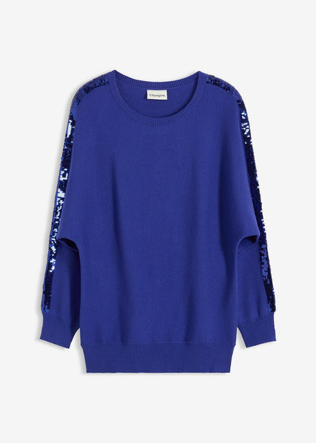 Fino pleten pulover z bleščicami