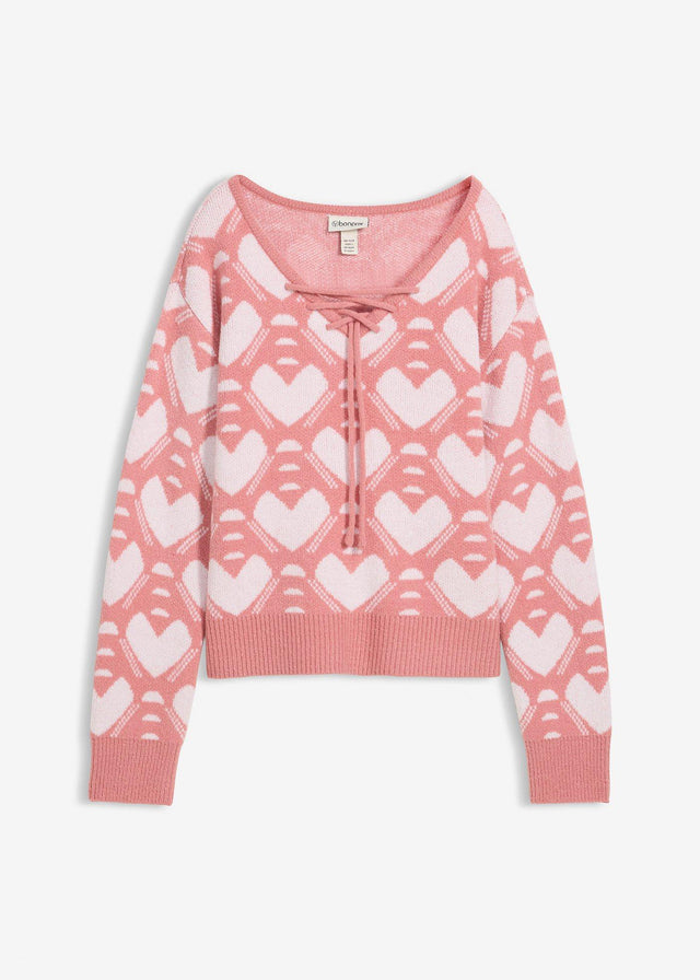 Žakarski fino pleten pulover