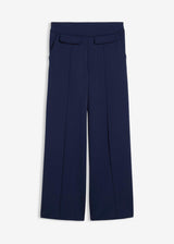 Boot-cut hlače iz rahlo sijoče viskozne mešanice