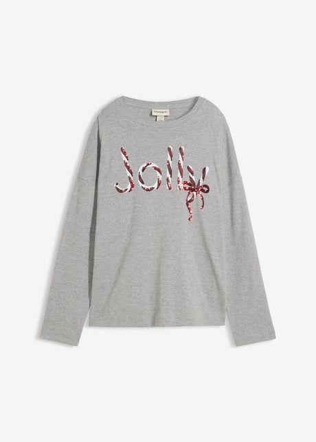 Majica z dolgimi rokavi iz čistega ekološkega bombaža