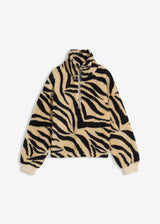 Ohlapen pulover iz umetnega ovčjega krzna