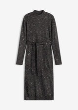 Pletena obleka z bleščicami