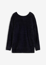 Dolg pulover iz mehkih puhastih vlaken