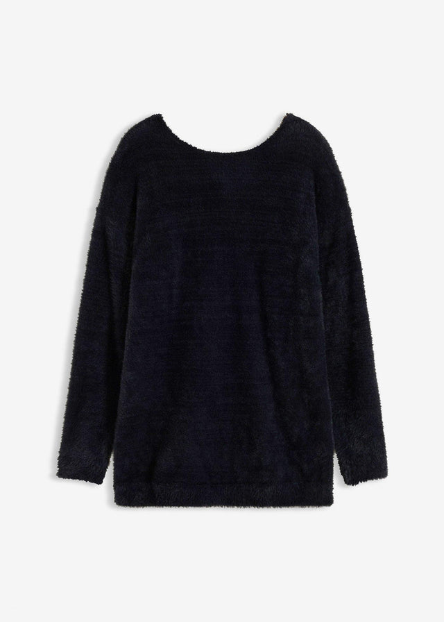 Dolg pulover iz mehkih puhastih vlaken