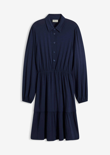 Obleka iz jerseyja z deležem viskoze