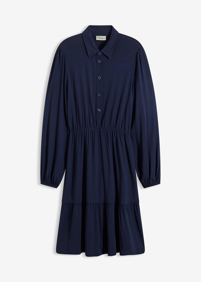 Obleka iz jerseyja z deležem viskoze